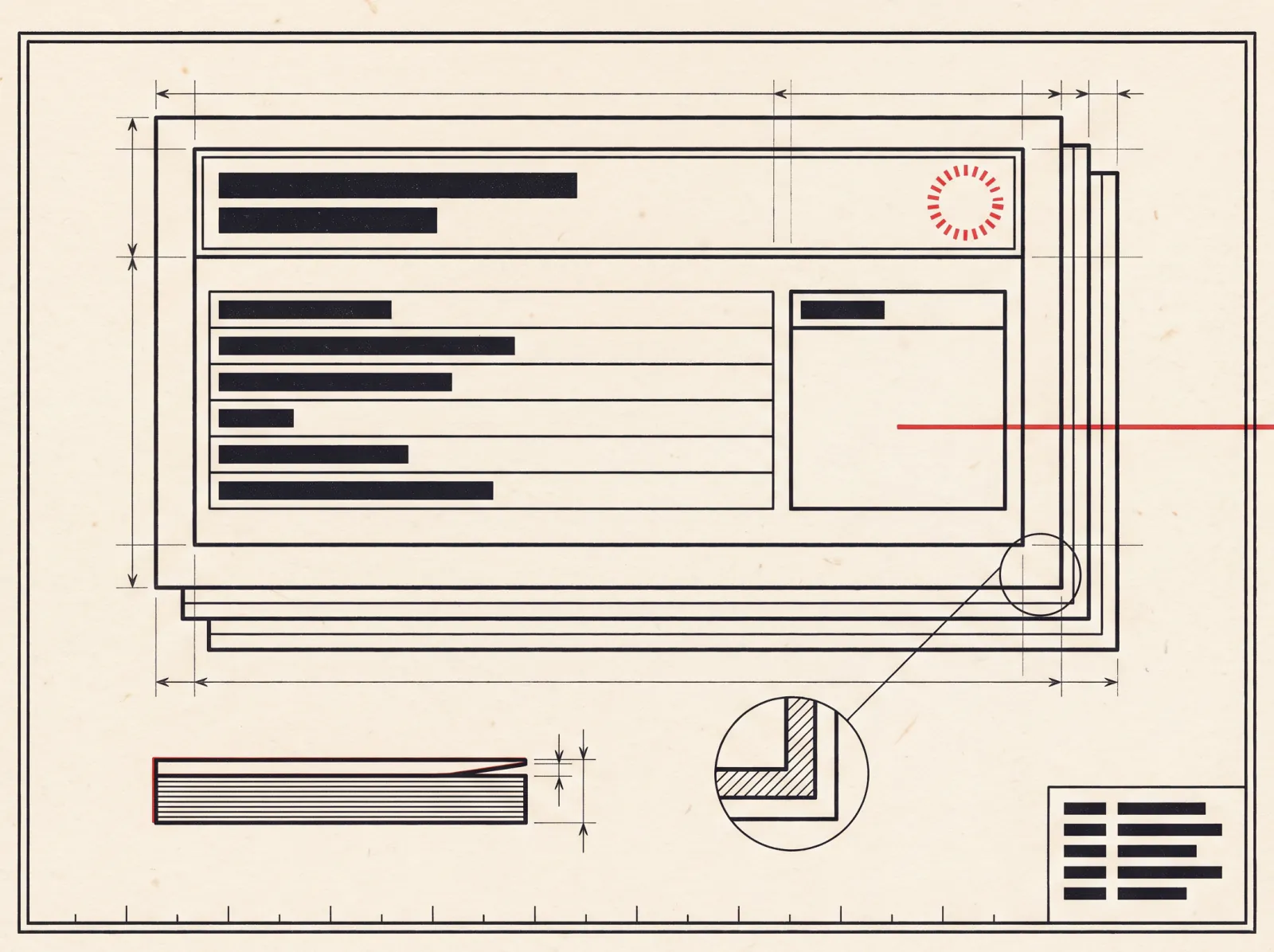 A drawing of a wire transfer advice slip seen from above, with a red arrow running out of the amount panel and off the page.